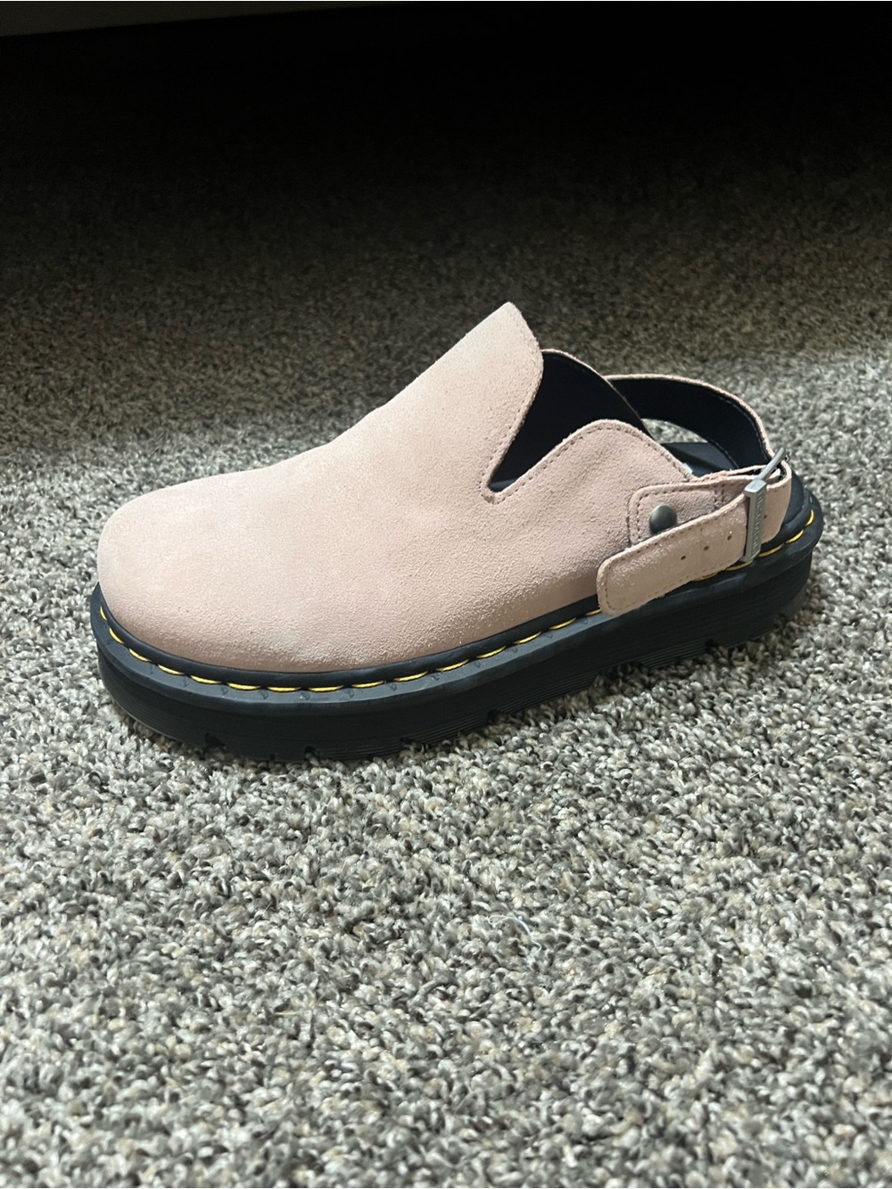 Dr. Martens Women’s Pale Pink Suede Slip-On Loafers - Picture 8 of 14
